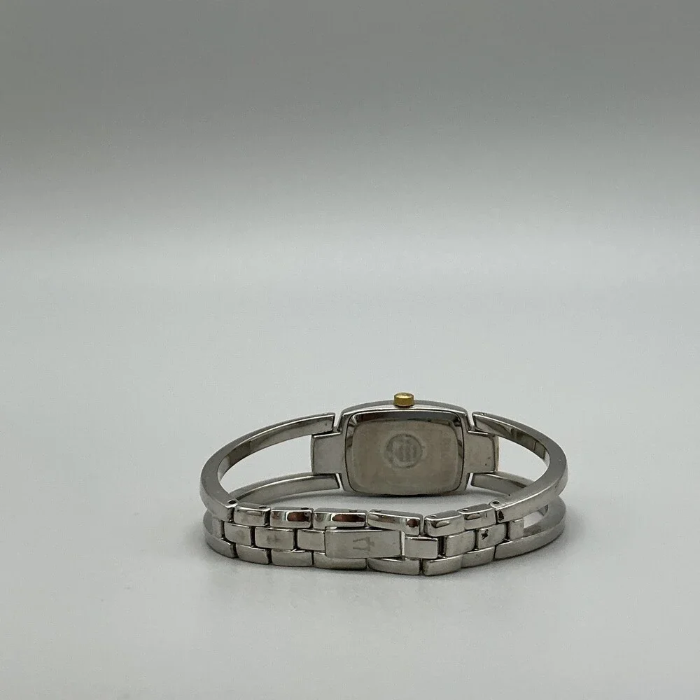 Bulova Womens Watch 17mm Two Tone Bangle Stainless Steel 98T81 New Battery 5.75